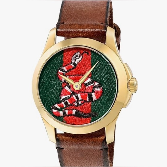 Gucci Quartz Gold and Leather Casual Two-Tone - Picture 1 of 3